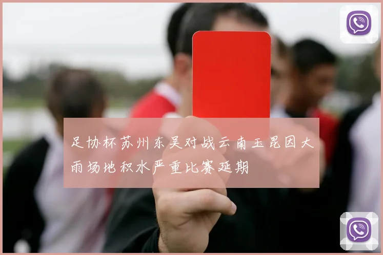 足协杯苏州东吴对战云南玉昆因大雨场地积水严重比赛延期